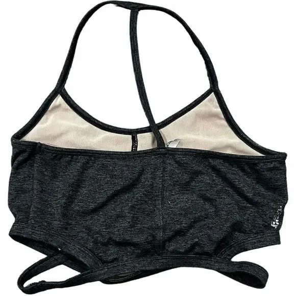 Free People Movement Infinity T-Back Sports Bra Top Women’s Size Medium Charcoal - Picture 3 of 6